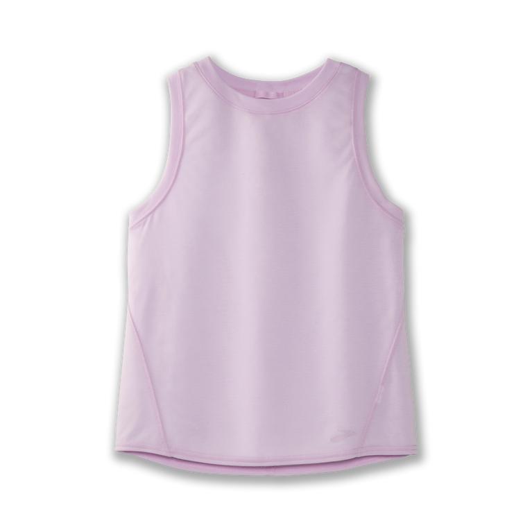 Brooks Women's DISTANCE Running Tank Top - Heather Orchid Haze/Pink - Canada (ZPINT-8649)